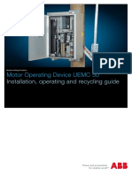 Motor Operating Device UEMC 50: Installation, Operating and Recycling Guide
