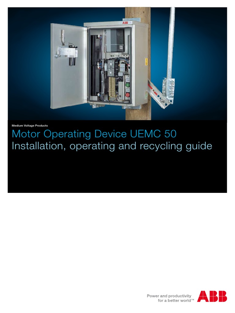 Motor Operating Device UEMC 50: Installation, Operating and Recycling ...