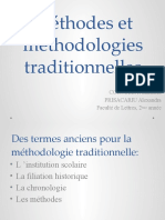 Méthodes Et Méthodologies Traditionnelles