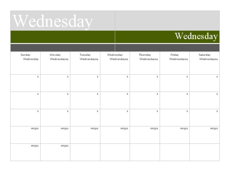 Weekly Schedule Overview | PDF
