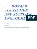 Mc-Donald Coustomer and Supplier Engagement