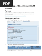 Reporting Point Backflush in REM Process: Purpose