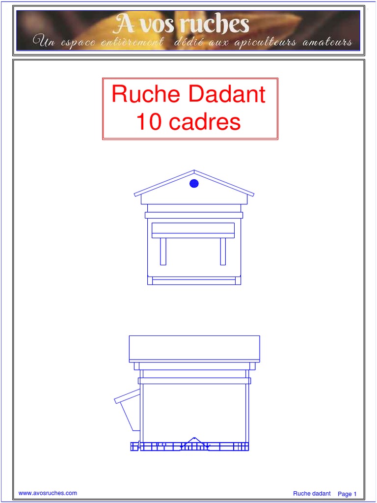 Schéma Plan De Fabrication Ruche Dadant 10 Cadres Pdf Ebook - Apiculture - Plan Ruche Dadant 10 Cadres - FR | PDF | Abeilles |  Insectes et humains