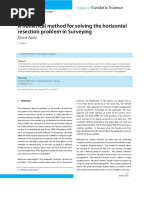 A Numerical Method For Solving The Horizontal Resection Problem in Surveying