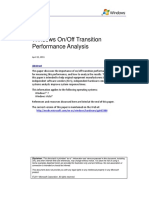 Windows On/Off Transition Performance Analysis: April 11, 2011