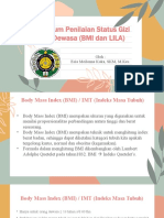Praktikum Penilaian Status Gizi Orang Dewasa (BMI Dan LILA) : Oleh: Ecia Meilonna Koka, SKM, M.Kes