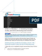 Ccna 2 V7 Modules 1 - 4: Switching Concepts, Vlans, and Intervlan Routing Exam Answers