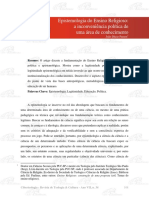 Silo.tips Epistemologia Do Ensino Religioso a Inconveniencia Politica de Uma Area de Conhecimento Joao Decio Passos 1