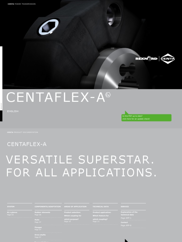 Centaflex-A: English | PDF | Mechanical Engineering | Manufactured Goods