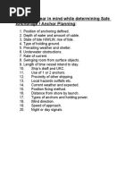 Factors To Bear in Mind While Determining Safe Anchorage / Anchor Planning