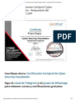 Certiprof Cyber Security Foundation Exam Answers - Certiprof CSFPC Exam Answers