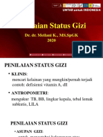 Penilaian Status Gizi: Dr. Dr. Meilani K., Ms - SPGK 2020