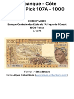 Billet de banque - Côte d'Ivoire - Pick 107A - 1000 francs
