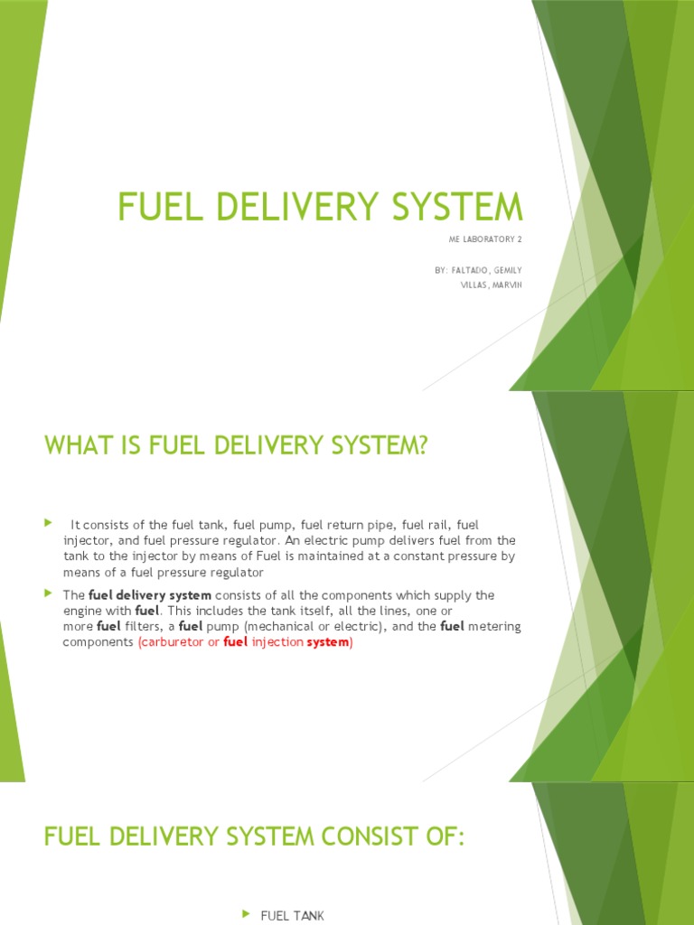 Fuel Delivery System Me Laboratory 2 PDF Fuel Injection Carburetor