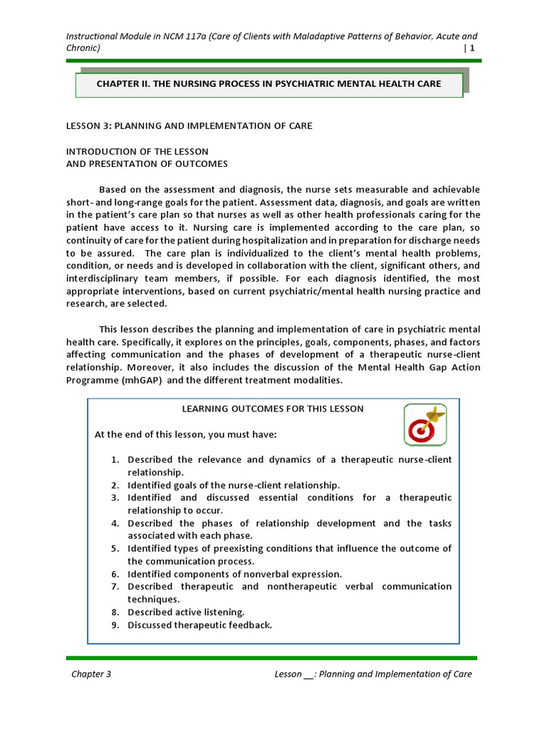 Therapeutic Communication in Nursing | PDF | Nonverbal Communication ...