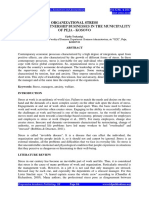 Full Paper Organizational Stress Case Study Partnership Businesses in The Municipality