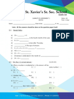 ICSE Class 2 Annual Exam Model Question Paper 1- MATHS