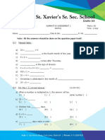 ICSE Class 2 Annual Exam Model Question Paper 1 - MATHS