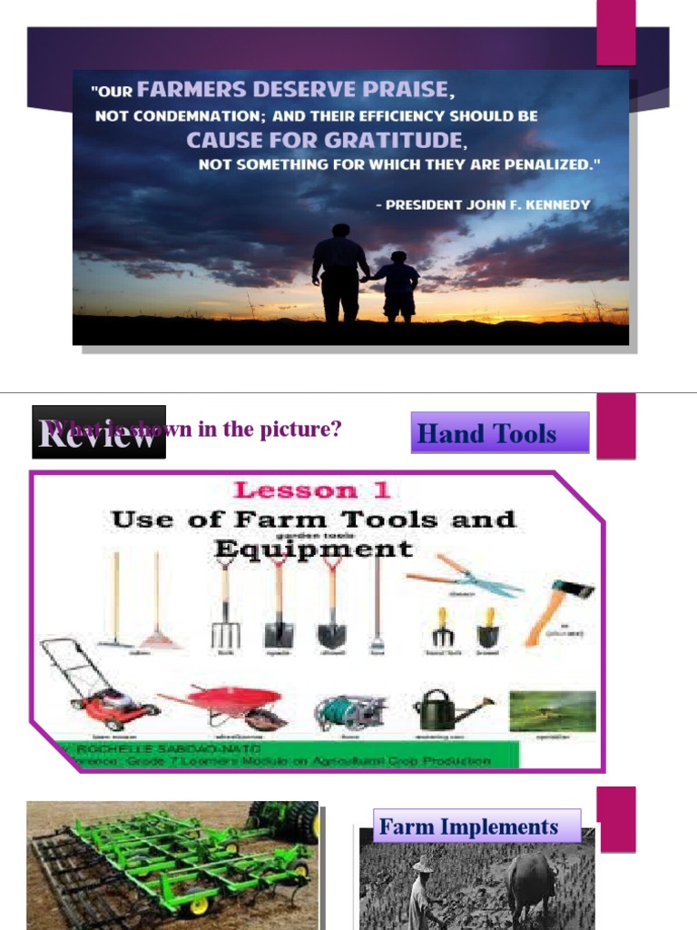Farming Tools & Site Selection Guide | PDF | Rice | Soil