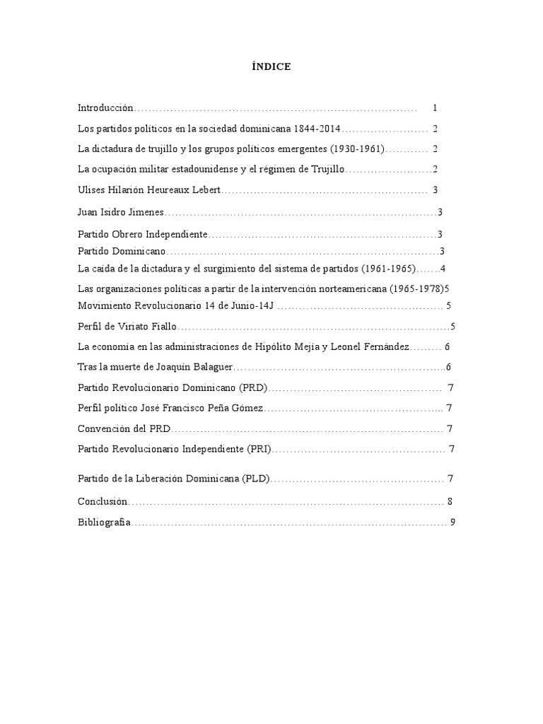 Evolución de Partidos Políticos en RD | PDF | República Dominicana ...