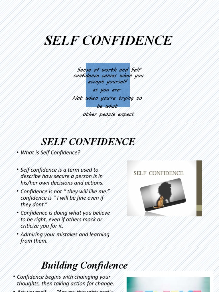 Building Self Confidence Essentials | PDF
