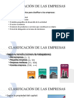 Clasificación de Las Empresas