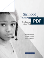 Girlhood Interrupted:: The Erasure of Black Girls' Childhood