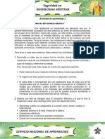 Actividad de Aprendizaje 3 Evidencia: "Consecuencias Del Contacto Eléctrico"