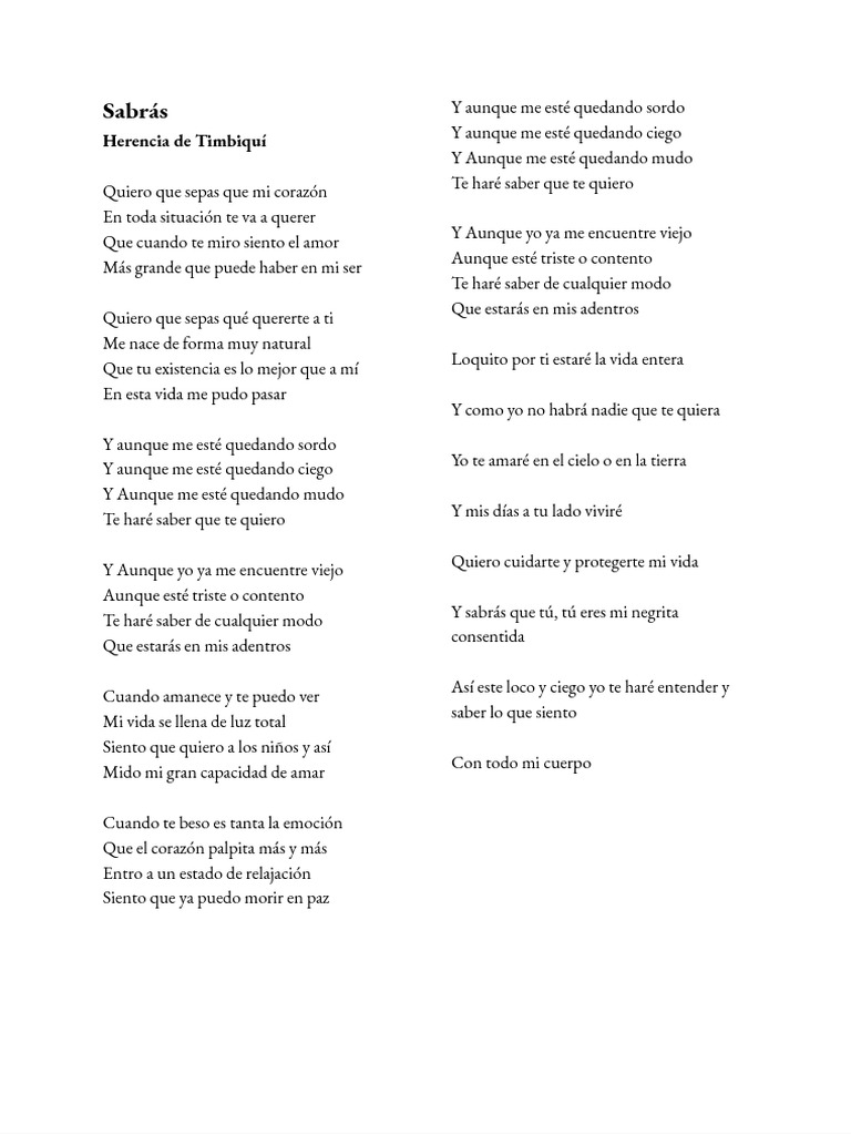 Letras - Primeras Dos Canciones | PDF | Música pop | Música grabada