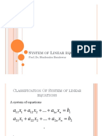 B. System of Linear Equation-Homogeneous