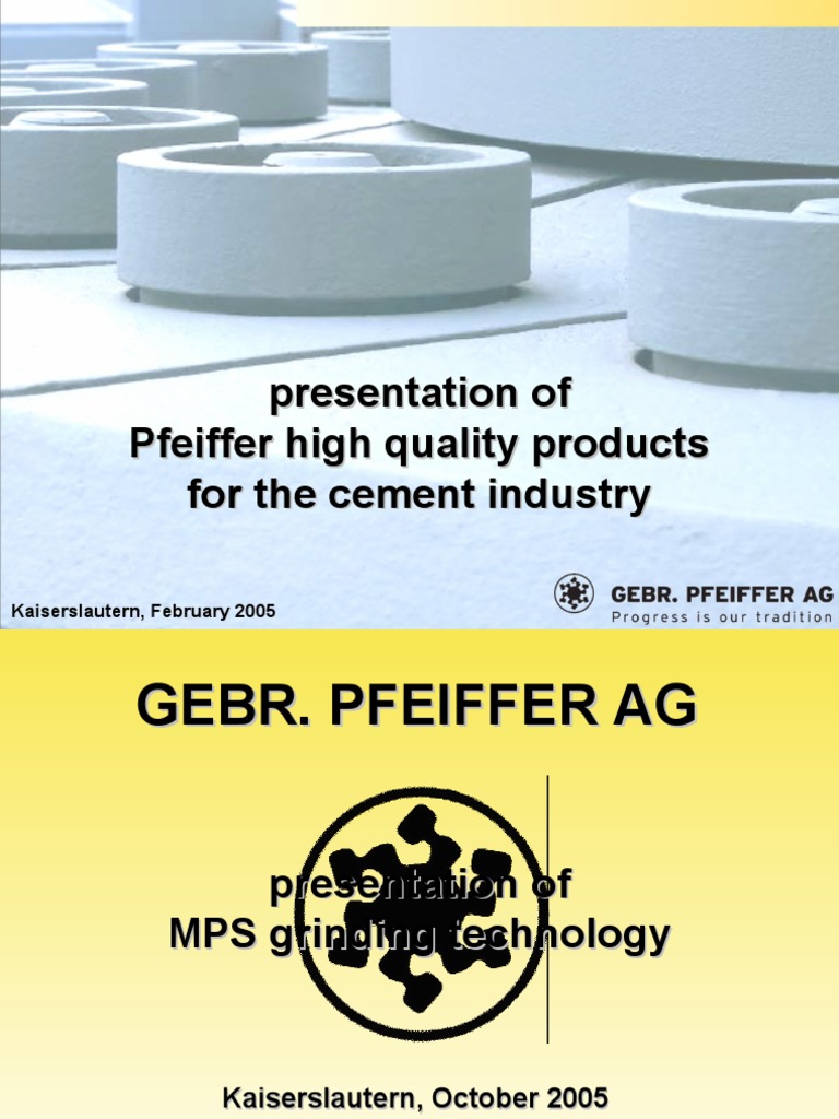 Pfeiffer MPS Grinding Tech for Cement | PDF | Mill (Grinding) | Bearing ...