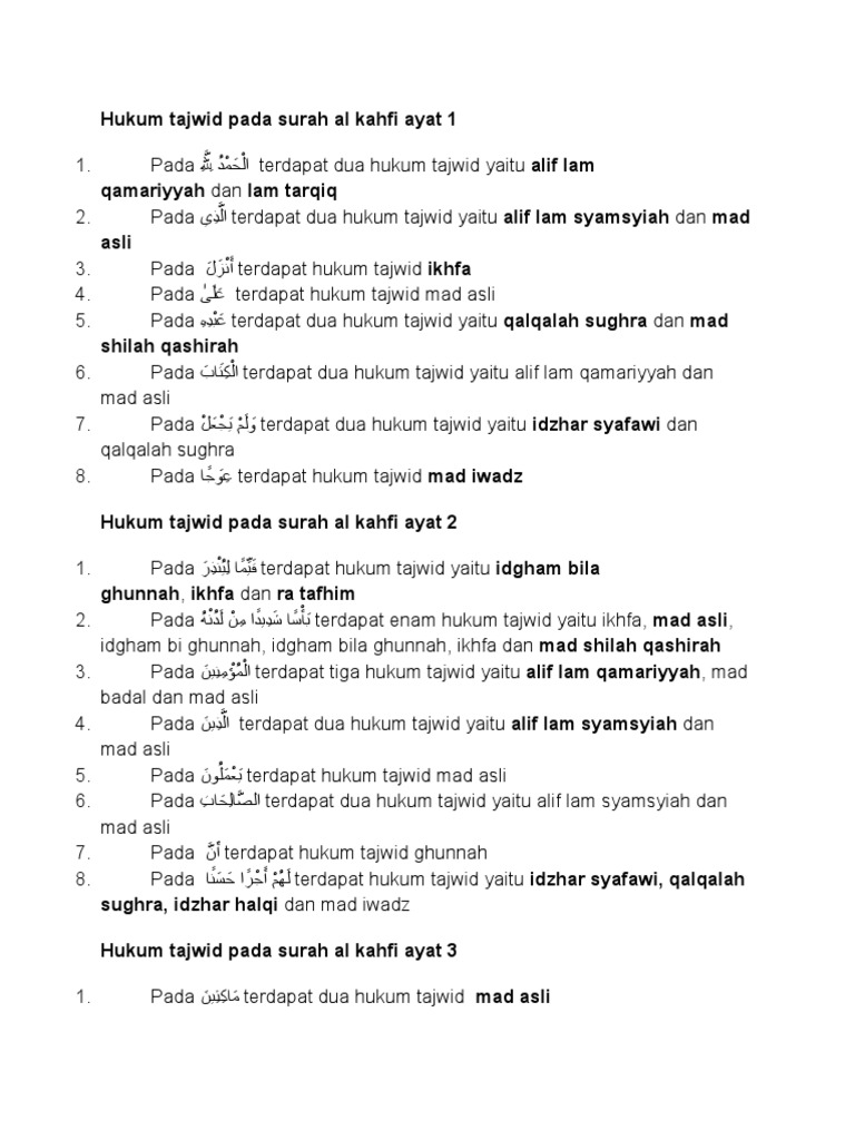 Download 69+ Contoh Surat Surat Al Kahfi Beserta Tajwidnya Terbaik Dan Terbaru