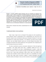 SCHNEIDER, Daniela Da Cruz. a Ética Como Estética - Inspirações Foucaultianas Para Repensar o Lugar Da Arte Na Formação