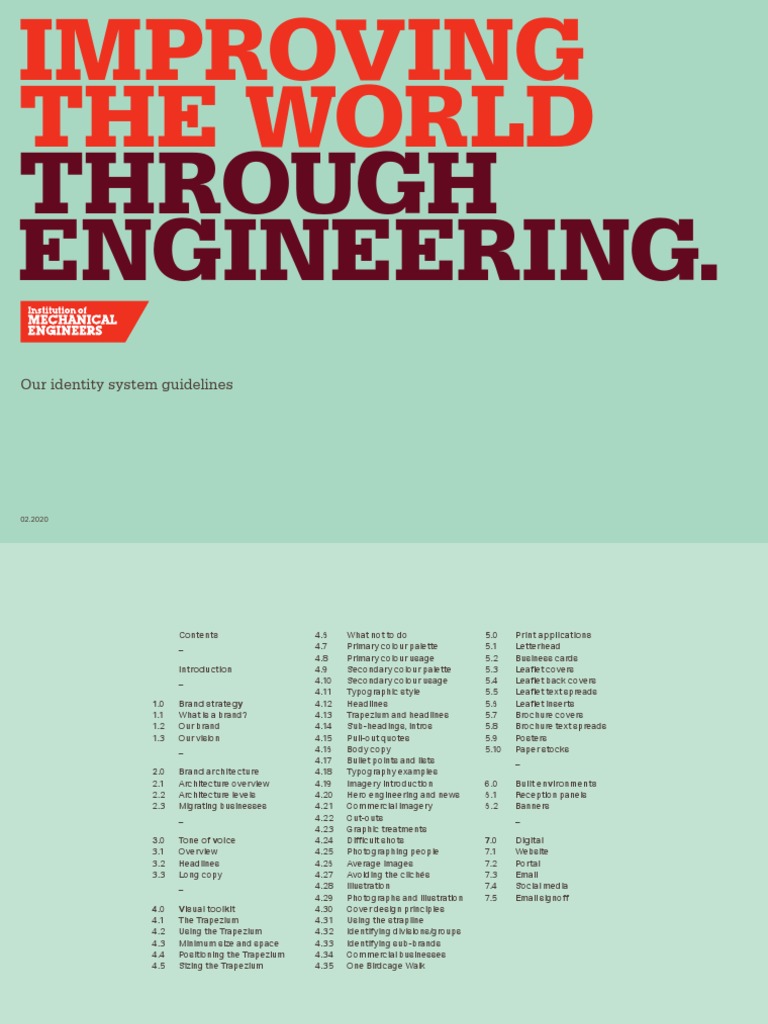 IMECHE Brand Identity Guidelines | PDF | Typography | Brand