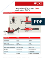 Compacting and Separation of Tetra-Pak Technical Data Specification SK370