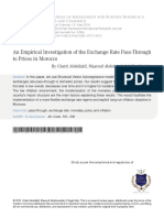 An Empirical Investigation of The Exchange Rate Pass-Through To Prices in Morocco