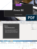 3 - Power BI - Query Editor - Row Transformation