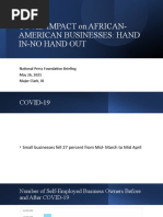 Covid Impact On African-American Businesses: Hand In-No Hand Out