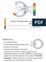 Errors of Refraction - Presbyopia, Astigmatism