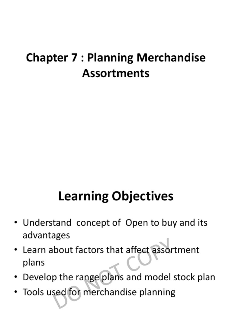 Assortment Planning Lecture PDF Retail Merchandising