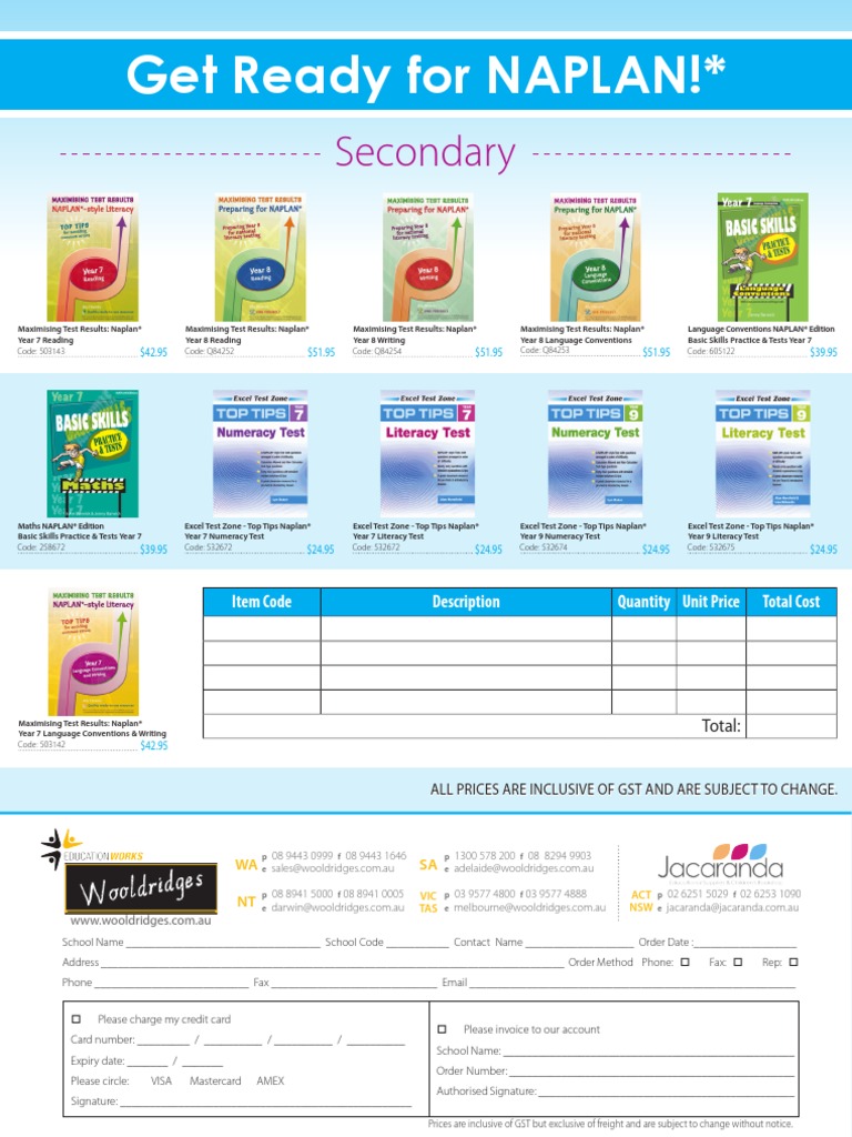 NAPLAN Test Prep Resources for Students | PDF | Learning | Business