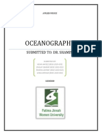 Oceanography: Submitted To: Dr. Shamim