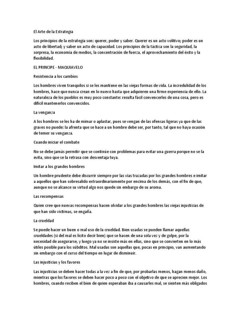 Estrategias de Maquiavelo en el Poder | PDF | El príncipe | Nicolás ...