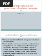 Download Prosedur pengajaran dan penyediaan bahan bantu mengajar by   Izan SN51019666 doc pdf