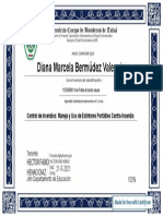 Certificate For Diana Marcela Bermúdez Vale... For