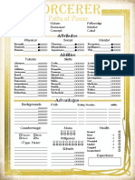 Attributes: Name: Player: Chronicle: Nature: Demeanor: Concept: Fellowship: Mentor: Cabal