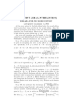 Educative Jee (Mathematics) : Errata For Second Edition