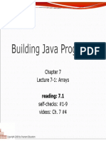 Building Java Programs: Lecture 7-1: Arrays Reading: 7.1 Self-Checks: #1-9 Videos: Ch. 7 #4