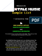 The UNDERTALE Music Sample List