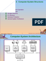Computer System Operation Storage Structure Storage Hierarchy I/O Structure Hardware Protection General System Architecture